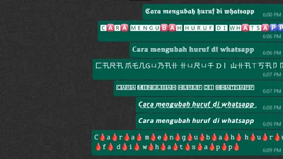 Font WhatsApp Unik