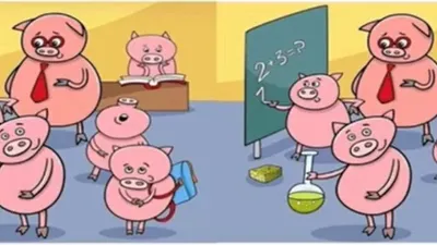 Jangan Ngaku Punya IQ Tinggi, Buktikan Kecerdasan Kamu dengan Menemukan 3 Perbedaan Pada Babi-babi Lucu Ini