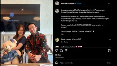 Jessica Wongso bersama kuasa hukum Yakub Hasibuan setelah bebas bersyarat