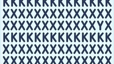 Asah Otak: Di Antara Huruf K dan X Tersembunyi Satu Huruf yang Berbeda, Temukan dalam 7 Detik! Buktikan IQ Tinggi Kamu!