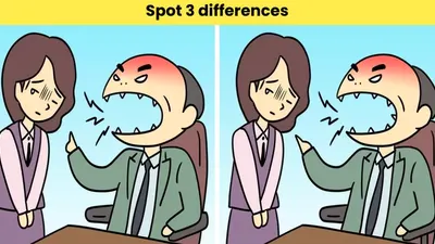 Tes IQ: Suka Tantangan Mendebarkan? Coba Temukan 3 Perbedaan pada Gambar Bos Memarahi Karyawannya, Uji Kemampuan Analisamu