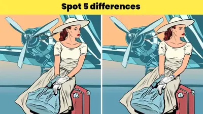 Tes IQ: Kamu Sosok yang Teliti dan Jeli? Coba Temukan 5 Perbedaan pada Gambar Wanita di Bandara Ini, Uji Kemampuan Observasimu
