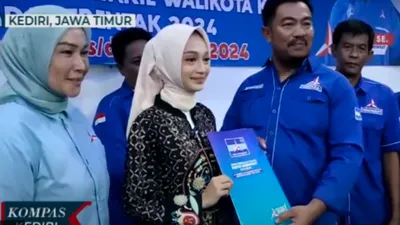 Bacawali Kediri Vinanda Prameswati Terlihat Kesulitan Menjawab Pertanyaan Wartawan Soal Visi Misi Maju Pilwali Kediri 2024