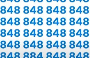 Tes Ilusi Optik: Kurang Konsentrasi Belakangan Ini? Coba Temukan Angka Berbeda dari Deretan 848 dalam 5 Detik!