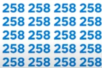 Tes Ilusi Optik: Ingin Melatih Fokus dan Konsentrasi? Coba Temukan Angka Berbeda pada Deretan 258 dalam 5 Detik!