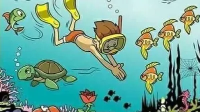 Tes otak: Percaya Diri dengan Kemampuan observasi Kamu? Coba Temukan 5 kesalahan pada Laut Ini