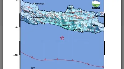 BMKG mencatat gempa disebabkan adanya pergerakan antar lempang di zona subduksi Megathrust wilayah Samudra Hindia, Selatan Gunungkidul.
