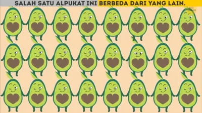 Tes Penglihatan: Buah Alpukat Mana yang Berbeda? Temukan Dalam 10 Detik Jika Penglihatan Kamu Tajam