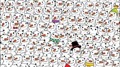 Tes Penglihatan: Temukan Seekor Panda di Antara Boneka Salju