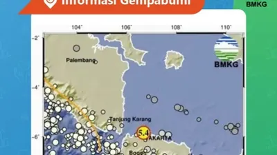 BREAKING NEWS! Gempa Kekuatan 5,4 Magnitudo Guncang Kepulauan Seribu DKI Jakarta