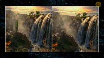 Tes IQ : Apakah Kamu Bisa Menemukan 5 Perbedaan Pada Gambar Air Terjun
