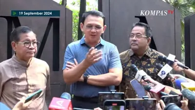 Pasangan Pramono Anung-Rano Karno temui Ahok 