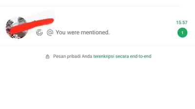 You were mentioned di fitur mention WhatsApp.