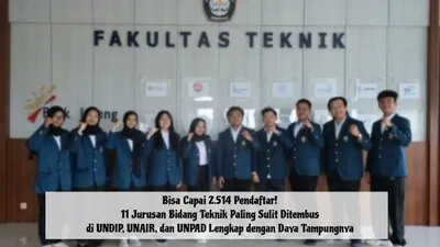 Secara garis besar ada beberapa jurusan teknik yang memiliki jumlah peminat jauh lebih besar dibandingkan jurusan bidang teknik lainnya.