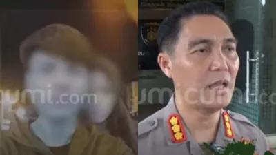 Kolose foto Kiri Alamarhum Eki Cirebon dan Kanan: Kombes Pol Jules Abraham Absat, Kabid Humas Polda Jabar