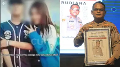 Kolase Foto Kiri Alm. Eki dan Kanan Iptu Rudiana