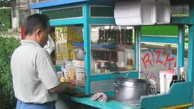 Ilustrasi Penjual Bubur Ayam