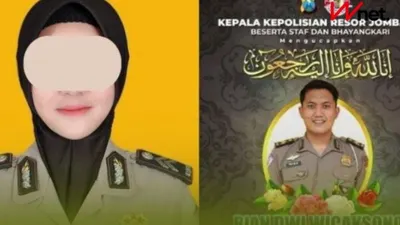   Briptu Fadhilatun Nikmah (kiri) membakar suaminya sendiri yang juga seorang anggota polisi, Briptu Rian Dwi Wicaksono (kanan).