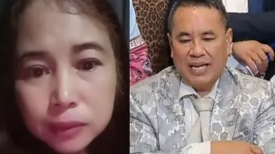 Kolase Potret Hotman Paris dan TikTokers Ibu Widya