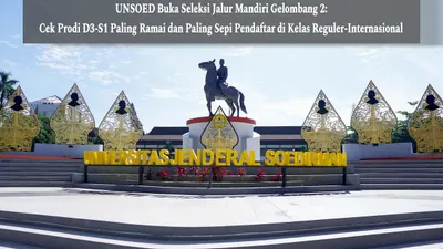 UNSOED Buka Seleksi Jalur Mandiri Gelombang 2: Cek Prodi D3-S1 Paling Ramai dan Paling Sepi Pendaftar di Kelas Reguler-Internasional