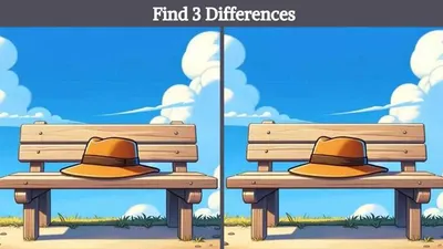 Tes Ilusi Optik: Temukan 3 Perbedaan Topi di Atas Bangku pada Gambar dalam Waktu 9 Detik!