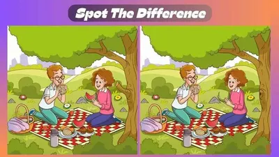 Tes IQ: Tantang Dirimu dengan Menemukan 3 Perbedaan pada Gambar Pasangan yang sedang Piknik Ini, Bisa?