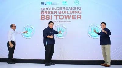 Peresmian Groundbreaking Green Building BSI Tower di Jakarta, 9&nbsp;November&nbsp;2023