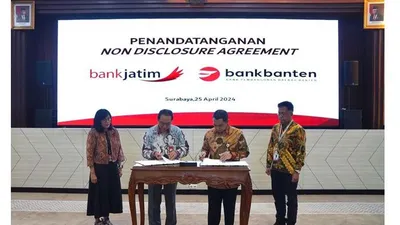 Bank Jatim dan Bank Banten Lakukan Penandatanganan NDA