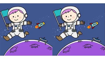 Tes Penglihatan: Coba Temukan 4 Perbedaan Pada Astronot Ini