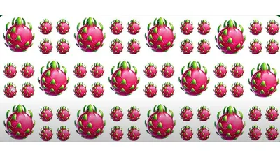 Tes Penglihatan: Coba Temukan Satu Buah Naga yang Berbeda
