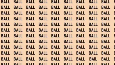 Tes Penglihatan: Coba Temukan Kata Bail di Antara Kata Ball