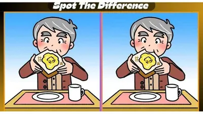 Tes IQ: Ada 3 Perbedaan pada Gambar Laki-Laki Sedang Sarapan Roti