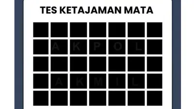 Tes Penglihatan: Cari 1 Kata Tersembunyi pada Kumpulan Kotak Hitam Ini, Apa ya?