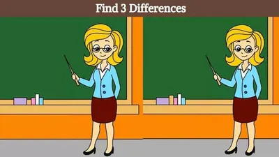 Tes IQ: Cari 3 Perbedaan pada Gambar Guru yang Sedang Mengajar Ini!