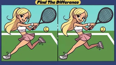 Tes Penglihatan: Coba Temukan 3 Perbedaan Pada Pemain Tenis Wanita Ini