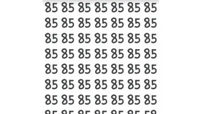 Tes IQ: Coba Temukan Angka yang Janggal dari Deretan 85 dalam 5 Detik!