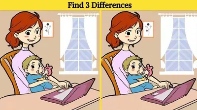 Tes Penglihatan: Coba Temukan 3 Perbedaan Pada Ibu dan Anak Ini