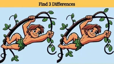Waktu kamu hanya 10 detik untuk menemukan 3 perbedaan pada gambar Tarzan yang dibagikan oleh Times of India ini.