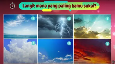 Kepribadian seseorang berdasarkan pilihan langit yang dipilih.