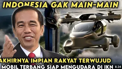 Ilustrasi Uji Coba Taksi Terbang di IKN