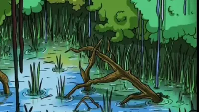 Tes IQ dengan mata tajam untuk menemukan buaya di hutan Bakau pada gambar