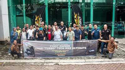 Yamaha Rayakan Penyerahan NMAX &quot;TURBO&quot; TECH MAX ULTIMATE, Konsumen Sambut Gembira dan Siap Full Gaspol