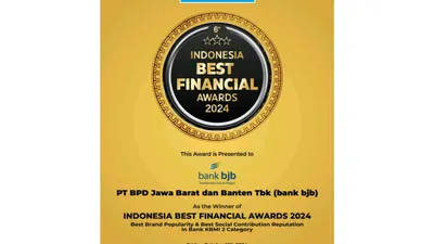 bank bjb Raih Penghargaan Best Brand Popularity dan Best Social Contribution Reputation di Indonesia Best Financial Awards 2024