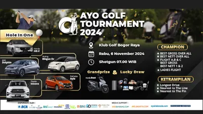 Dalam rangkaian peringatan HUT Ke-9 Ayo Media Network menggelar turnamen golf dengan tema Ayo Golf Tournament 2024.