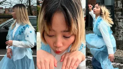 Kolase potret Zara anak Ridwan Kamil pamer rambut pirang