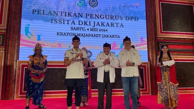 Pelantikan DPD ISSITA DKI Jakarta itu dihadiri langsung oleh Menteri Pariwisata dan Ekonomi Kreatif Sandiaga Uno.