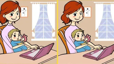 Tes Penglihatan: Tunjukkan Kejelianmu dengan Menemukan 3 Perbedaan Ibu dan Anak Bayi dalam 12 Detik!