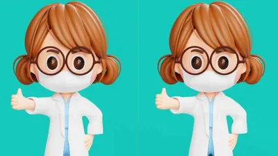 Tes ilusi optik untuk menemukan tiga perbedaan gambar suster dalam waktu 10 detik 