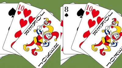 Tes ilusi optik untuk menemukan tiga perbedaan gambar kartu bermain dalam waktu 12 detik 