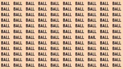 Tes Ilusi Optik: Temukan Kata BAIL di Antara Kata BALL dalam 8 Detik, Bisa?